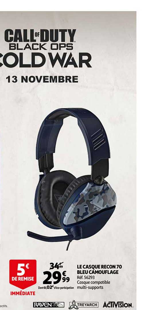 le casque recon 70 bleu camouflage