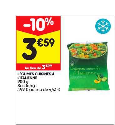 légumes cuisinés à l'italienne