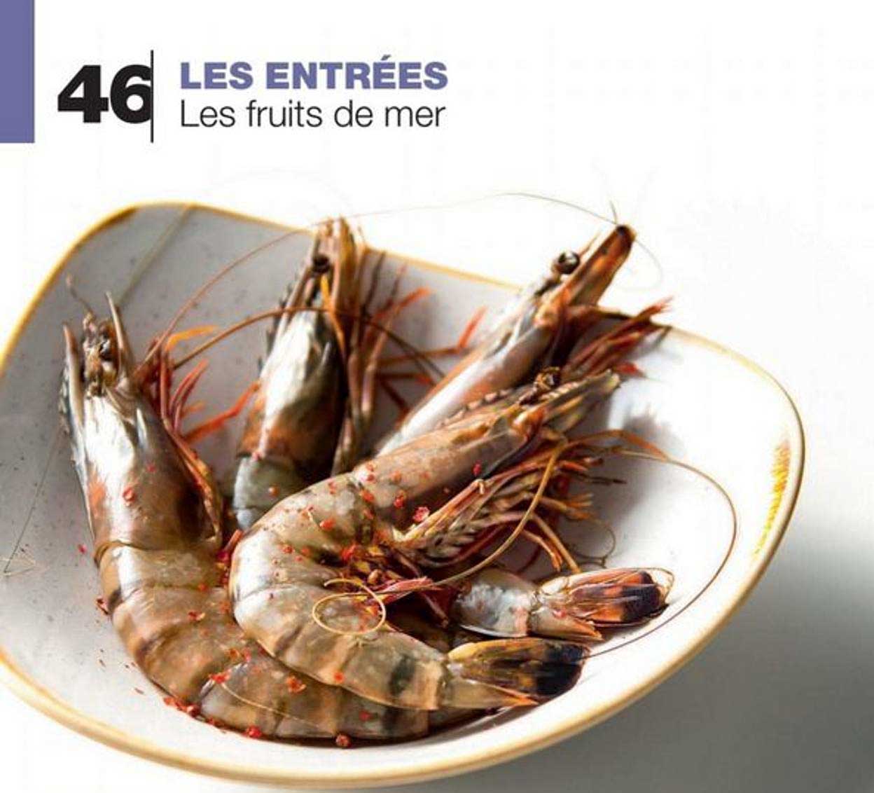 les entrées : les fruits de mer