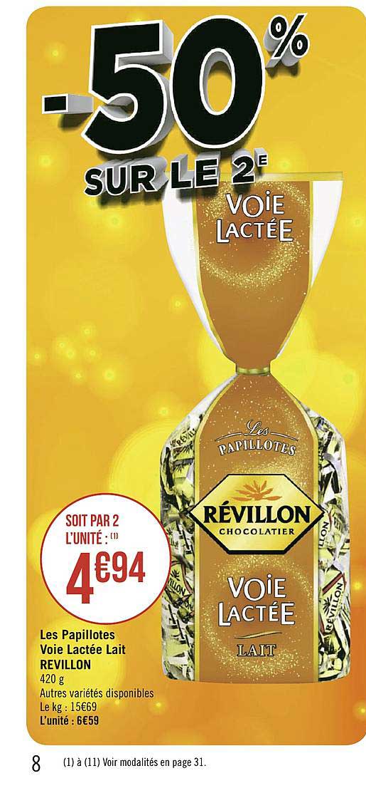 les papillotes voie lactée lait revillon