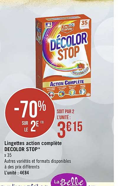 lingettes action complète decolor stop