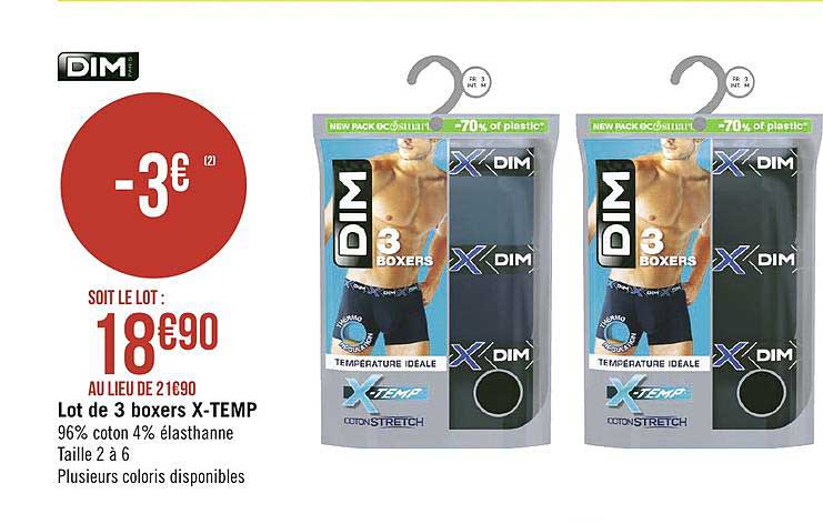 Lot De 3 Boxers X-temp