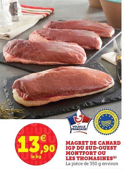 magret de canard igp du sud ouest montfort ou les thomasines