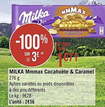 Milka Mmmax Cacahuète & Caramel