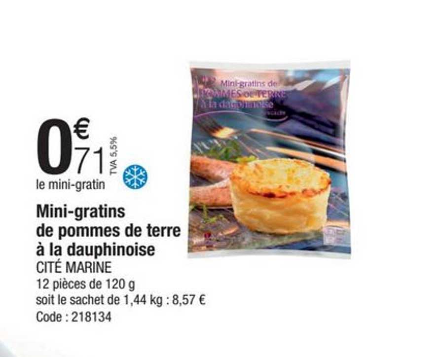 mini-gratins de pommes de terre à la dauphinoise cité marine