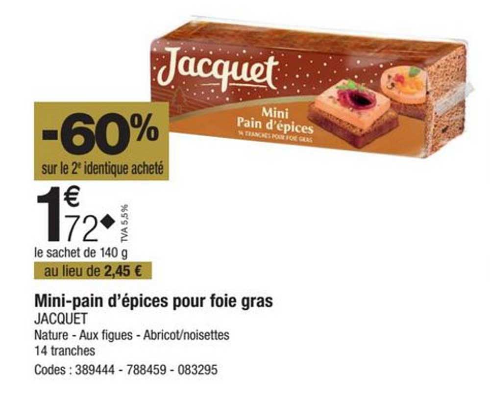 Mini-pain D'épices Pour Foie Grans Jacquet