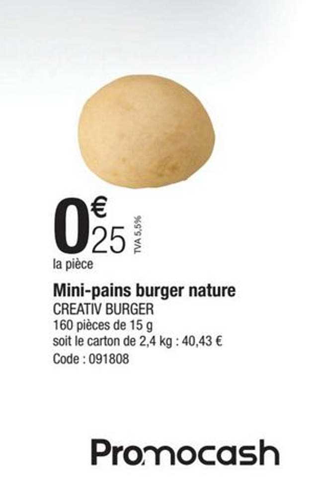 mini-pains burger nature creativ burger