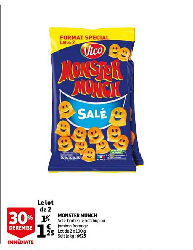 Monster Munch 30% De Remise Immédiate