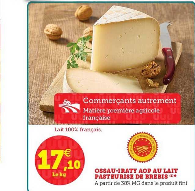 ossau iraty aop au lait pasteurisé de brebis