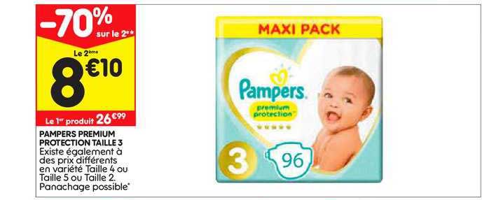Pampers Premium Protection Taille 3 -70% Sur Le 2ème