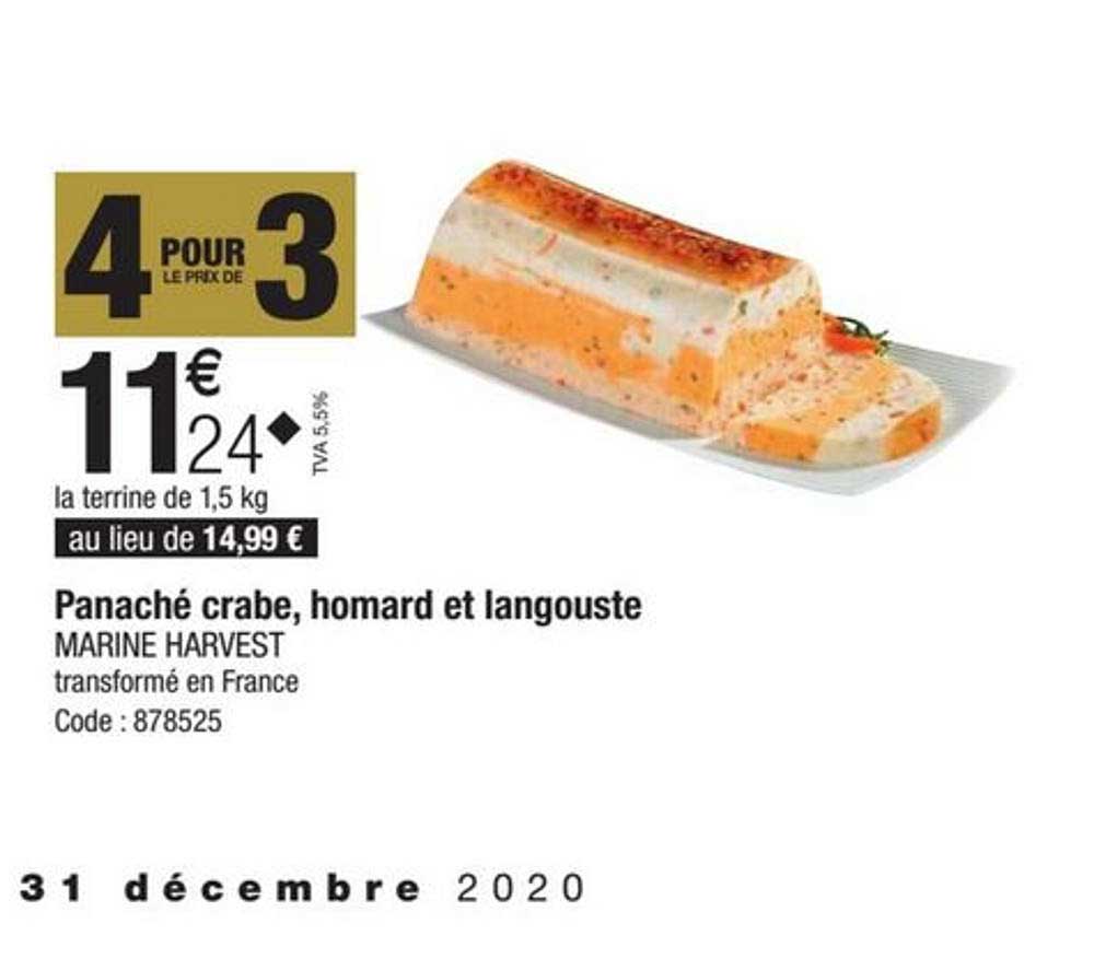 panaché crabe, homard et langouste marine harvest