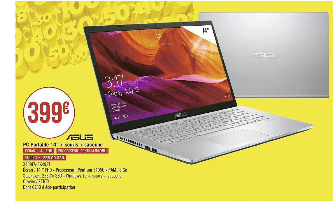 Pc Portable 14" + Souris + Sacoche