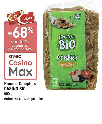 pennes complets casino bio