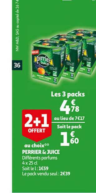 Perrier&juice 2+1 Offert