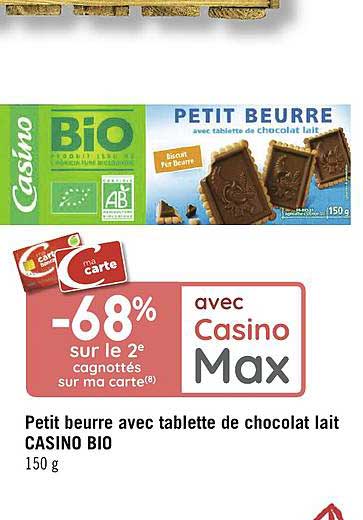 Petit Beurre Avec Tablette De Chocolat Lait Casino Bio