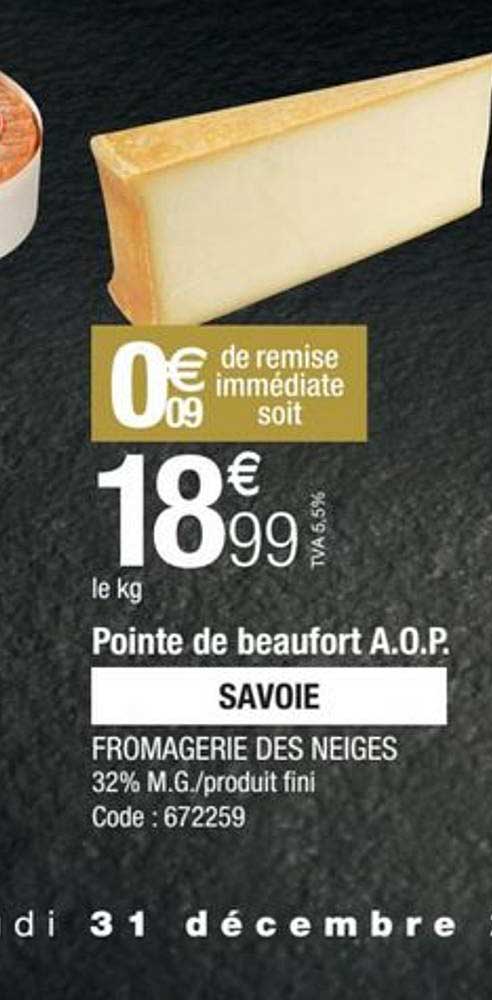 pointe de beaufort aop fromagerie des neiges savoie