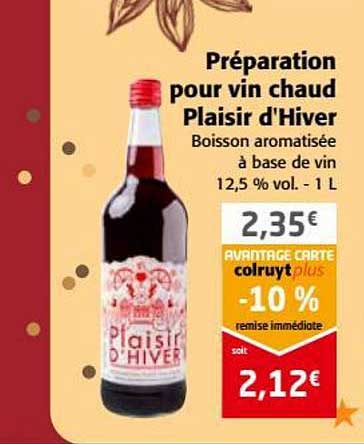 préparation pour vin chaud plaisir d'hiver -10% de remise immédiate