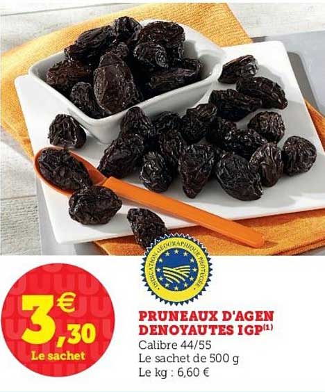 pruneaux d'agen dénoyautés igp