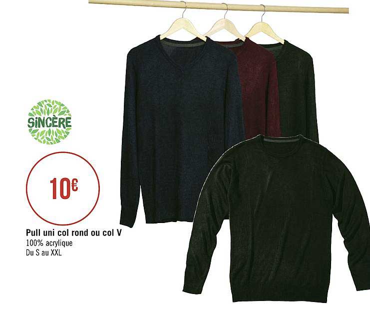 pull uni col rond ou vol v