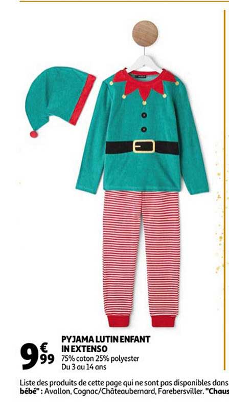 pyjama lutin enfant in extenso