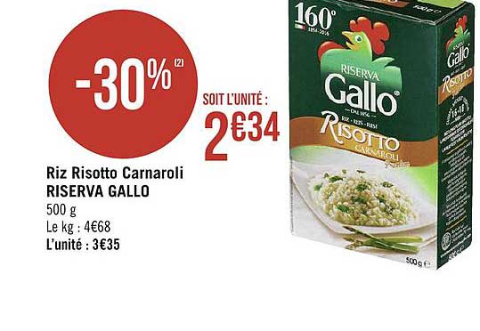 riz risotto carnaroli riserva gallo