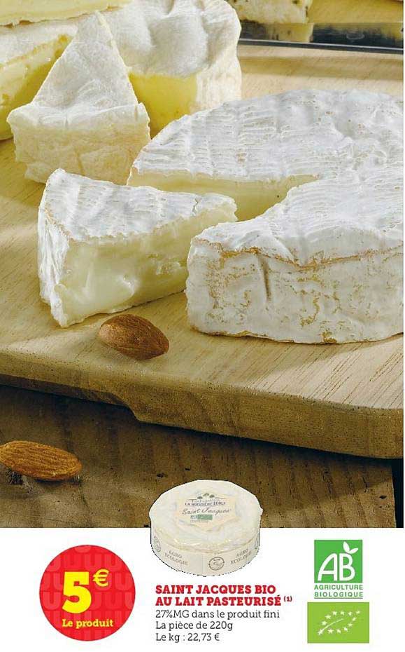 saint jacques bio au lait pasteurisé