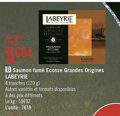 saumon fumé écosse grandes origines labeyrie