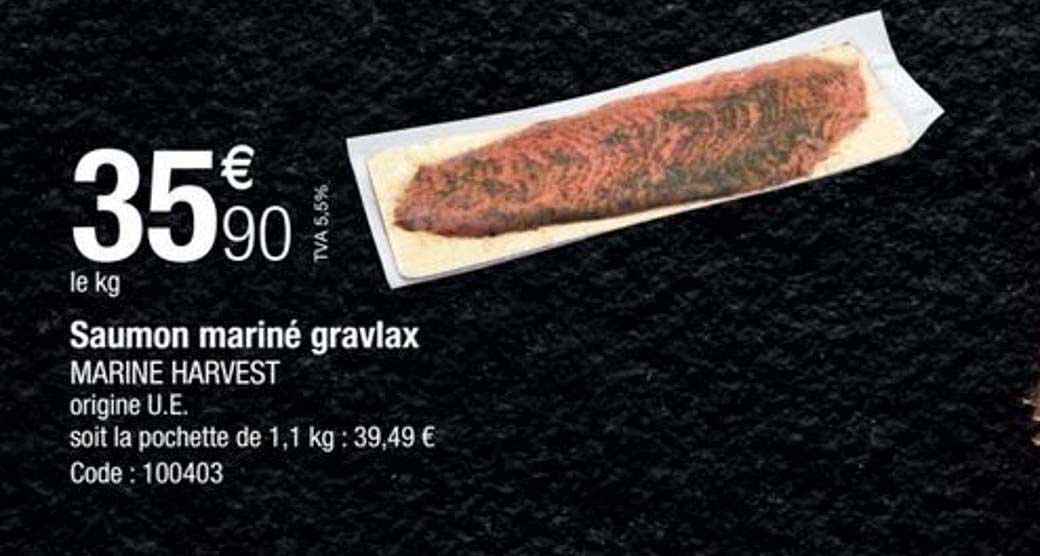 saumon mariné gravlax marine harvest