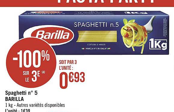spaghetti n° 5 barilla
