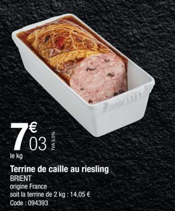 terrine de caille au riesling brient