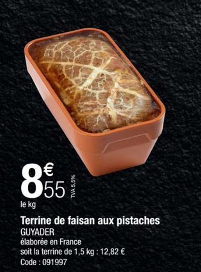 terrine de faisan aux pistaches guyader