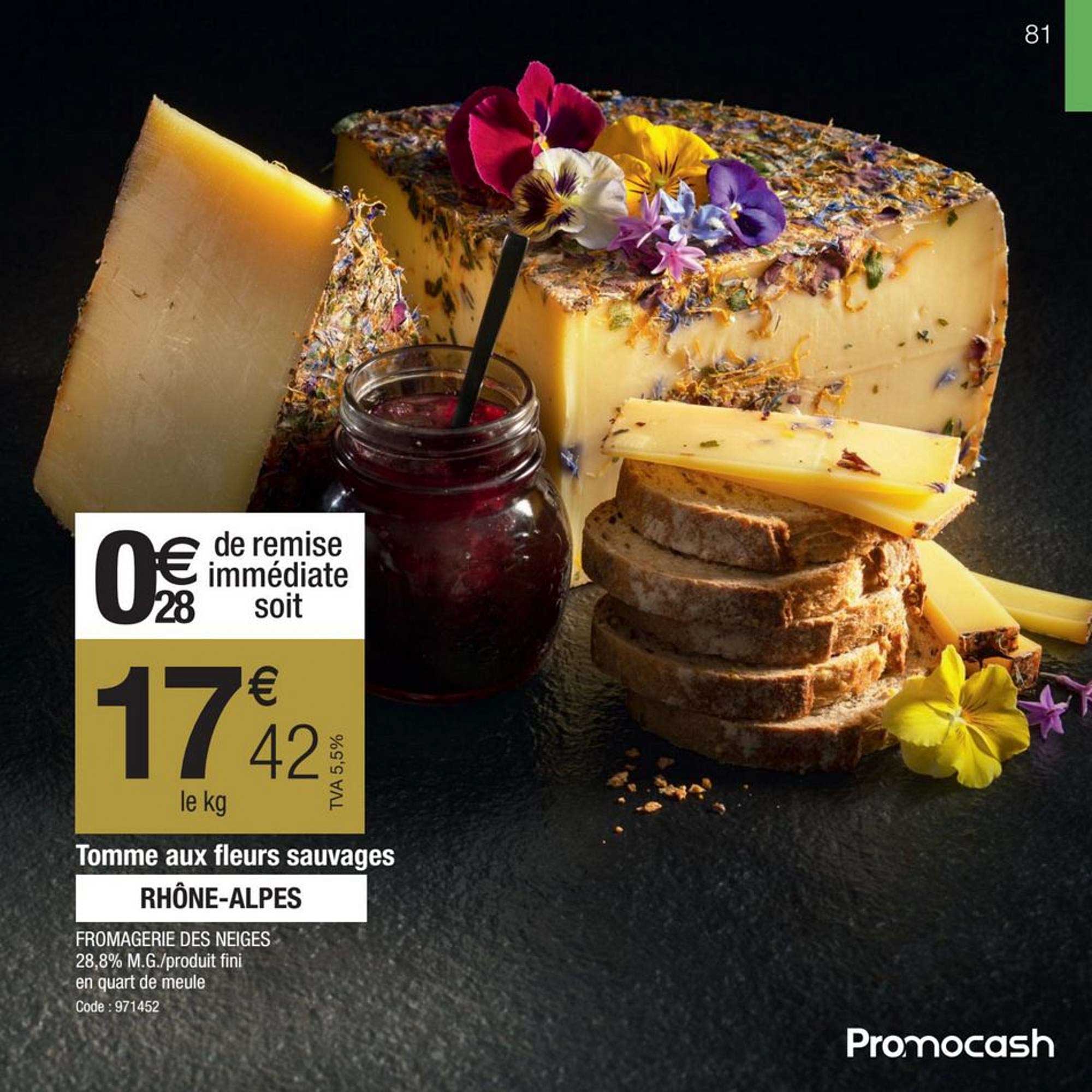 tomme aux fleurs sauvages fromagerie de neiges rhône-alpes