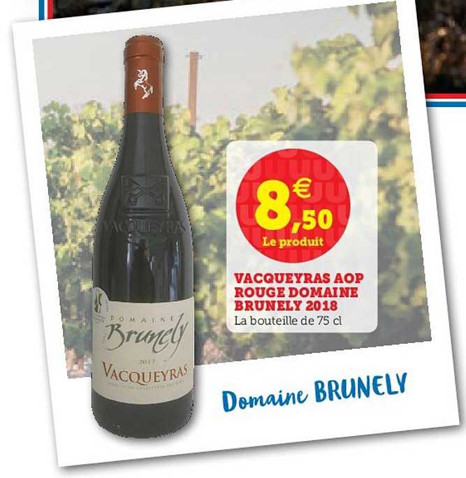 vacqueyras aop rouge domaine brunely 2018