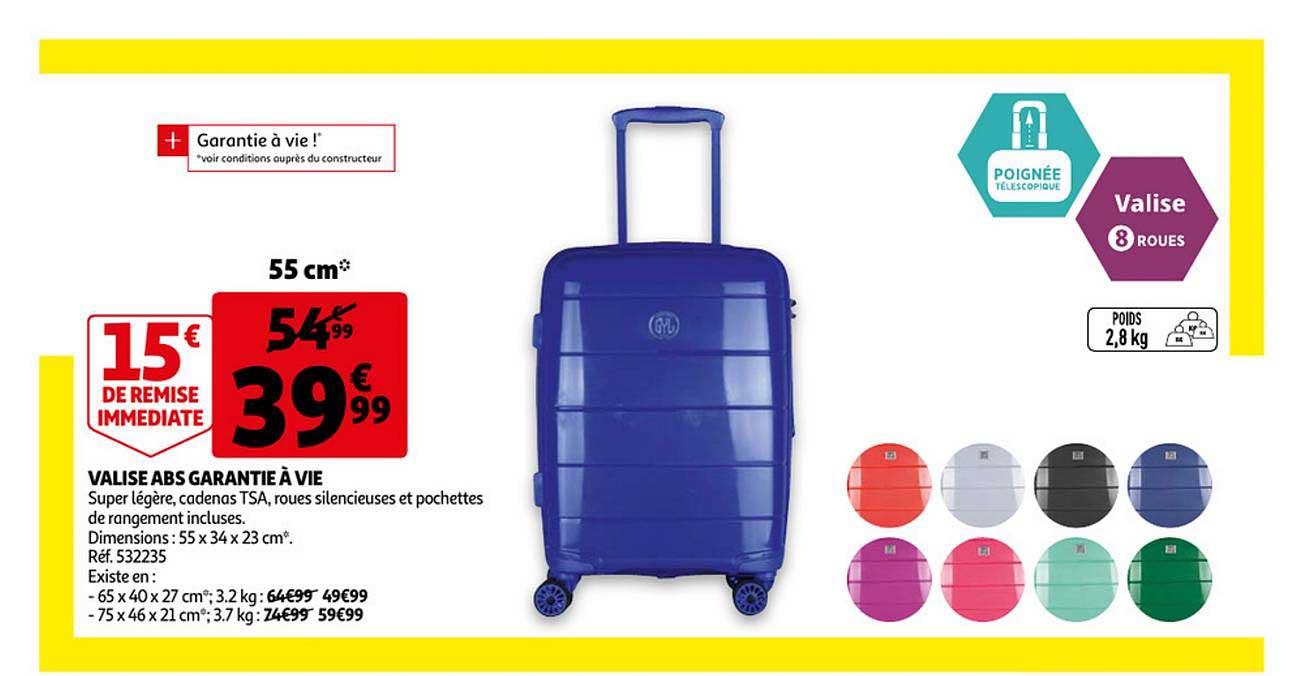 valise abs garantie à vie