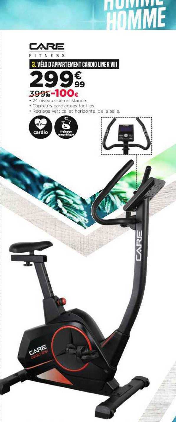 vélo d'appartement cardio liner viii care