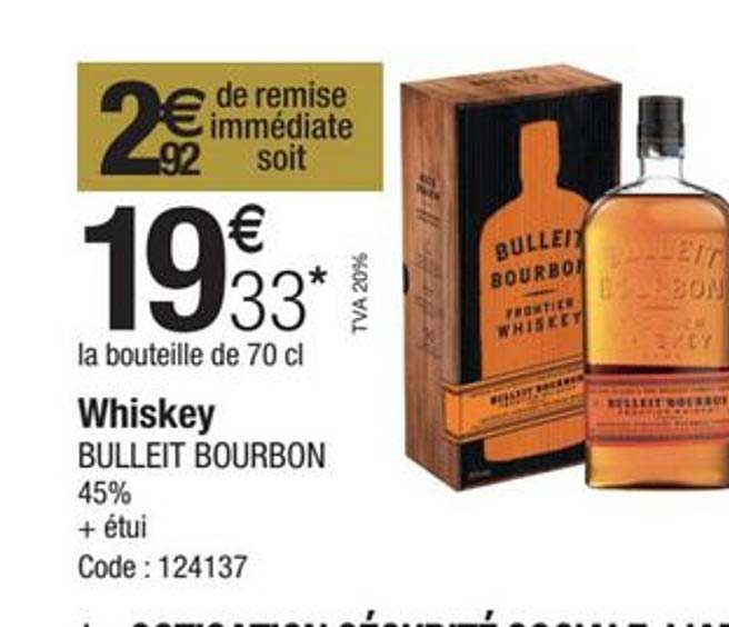 whiskey bulleit bourbon 45%
