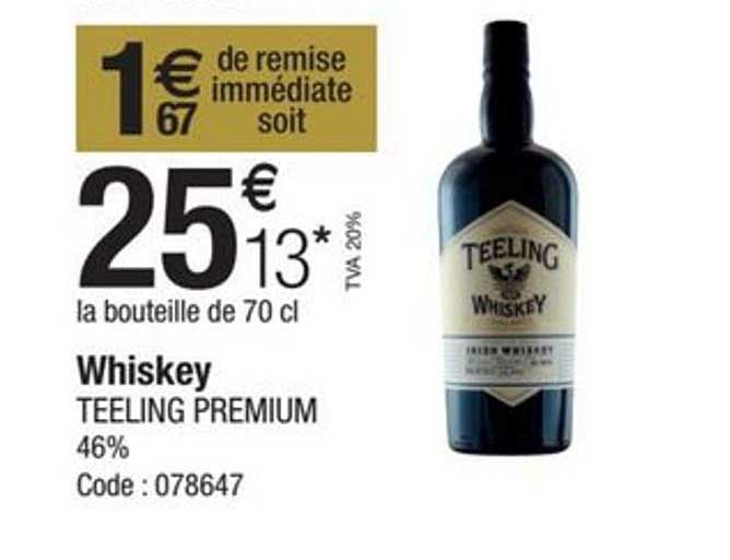 whiskey teeling premium 46%