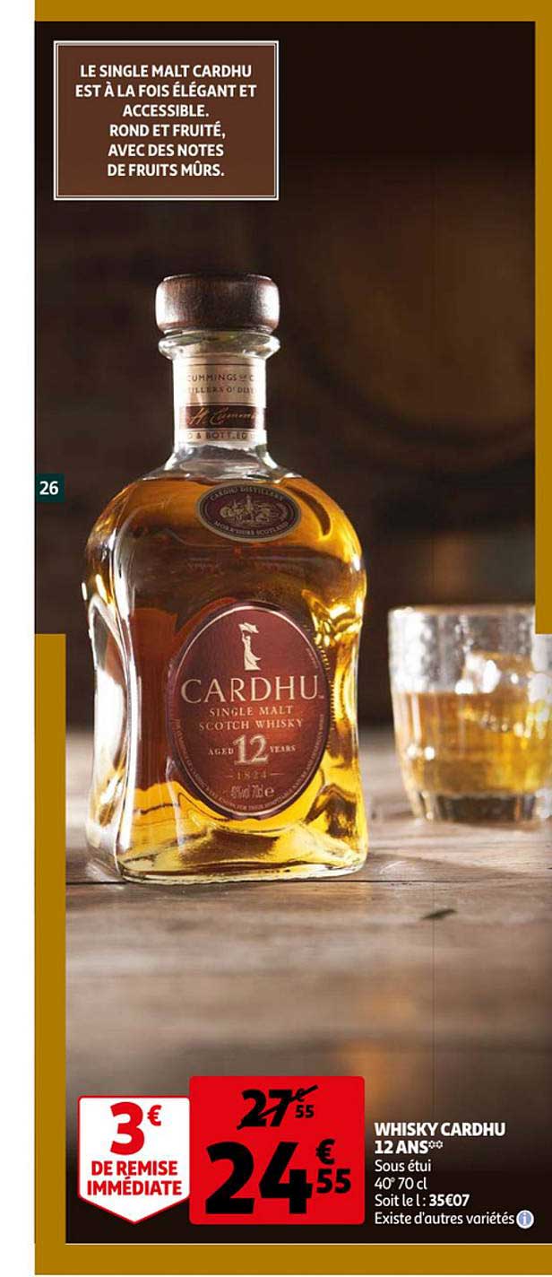 whisky cardhu 12 ans