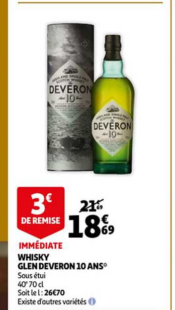 whisky glen deveron 10 ans