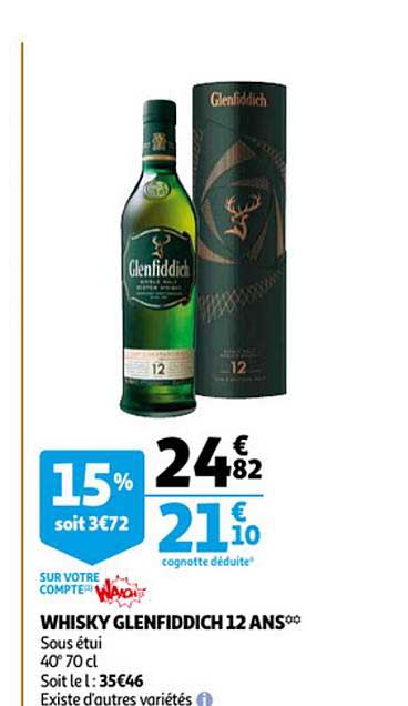 whisky glenfiddich 12 ans