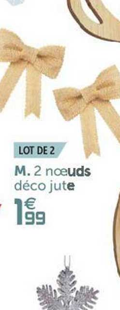 2 Nœuds Déco Jute