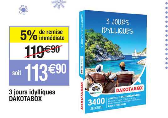 3 jours idylliques dakotabox