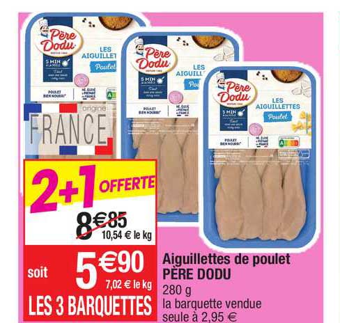 aiguillettes de poulet père dodu