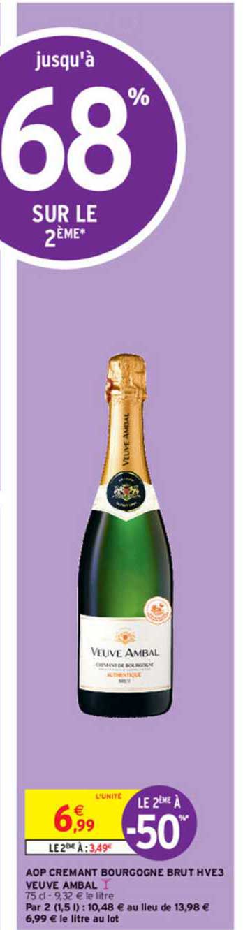 aop crémant bourgogne brut hve3 veuve ambal