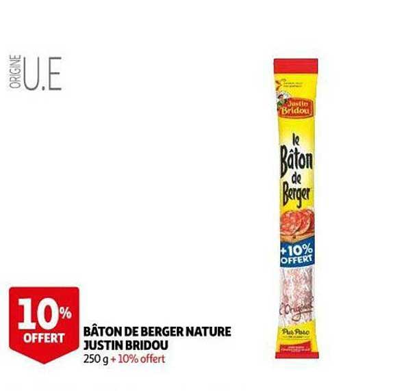 bâton de berger nature justin bridou