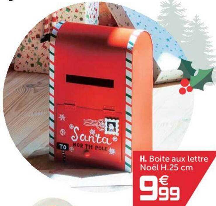 boîte aux lettre noël h. 25 cm