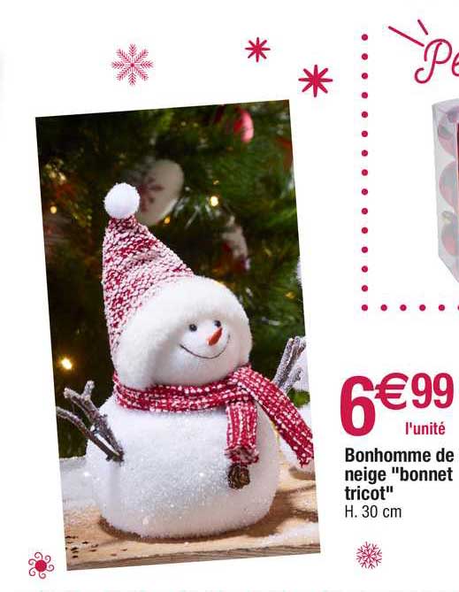 bonhomme de neige "bonnet tricot"