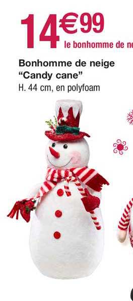 bonhomme de neige "candy cane"