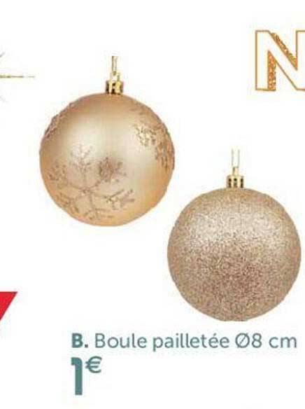 boule pailletée ø8 cm