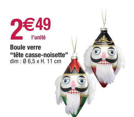 Boule Verre "tête Casse-noisette"